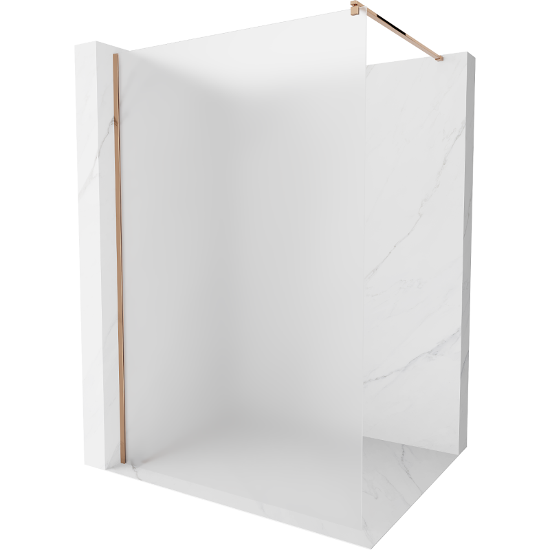 Mexen Kioto sprchová stena Walk-in 110 x 200 cm, mliečne sklo 8 mm, ružové zlato - 800-110-101-60-30