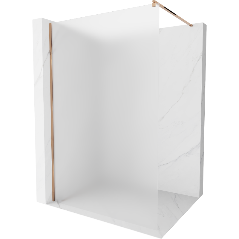 Mexen Kioto sprchová stena Walk-in 120 x 200 cm, matná 8 mm, ružové zlato - 800-120-101-60-30