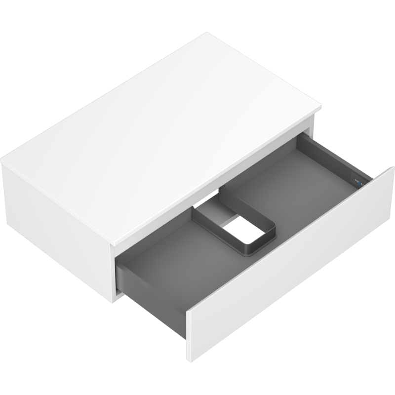 Mexen Orio kúpeľňová skrinka pod umývadlo 80 cm s doskou, 1 zásuvka, biela matná - 91A10-08023-1-BFC01