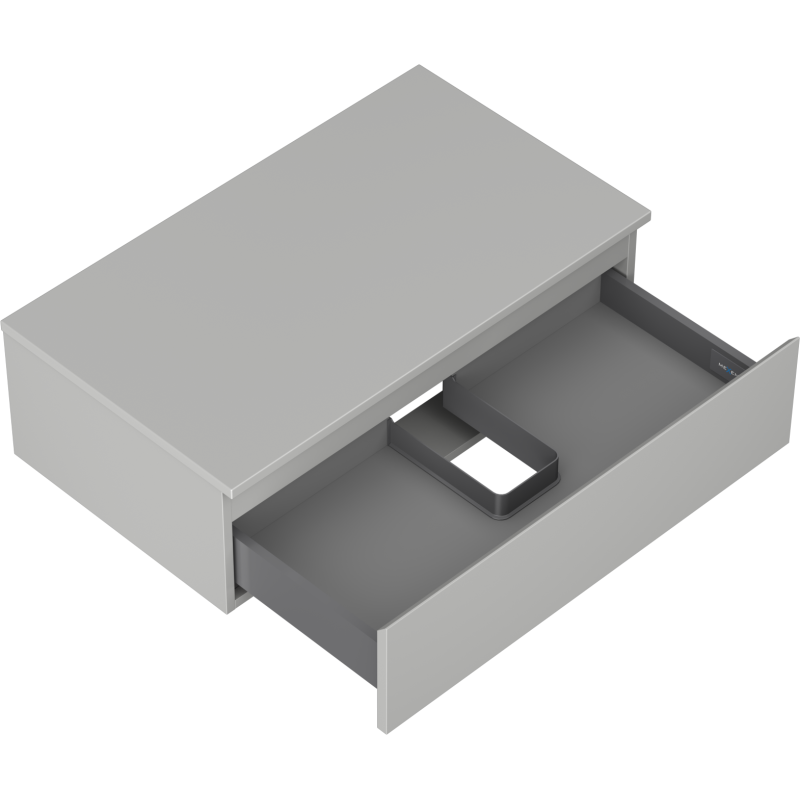 Mexen Orio kúpeľňová skrinka pod umývadlo 80 cm s doskou, 1 zásuvka, sivá matná - 91A10-08023-1-BFC62