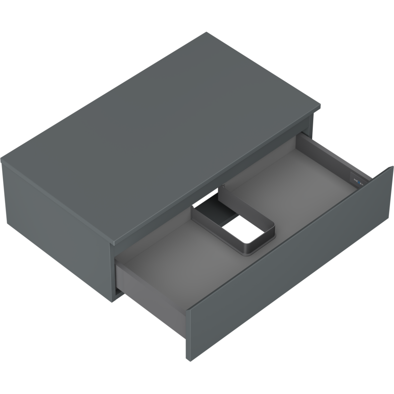 Mexen Orio kúpeľňová skrinka pod umývadlo 80 cm s doskou, 1 zásuvka, grafit mat - 91A10-08023-1-BFC66