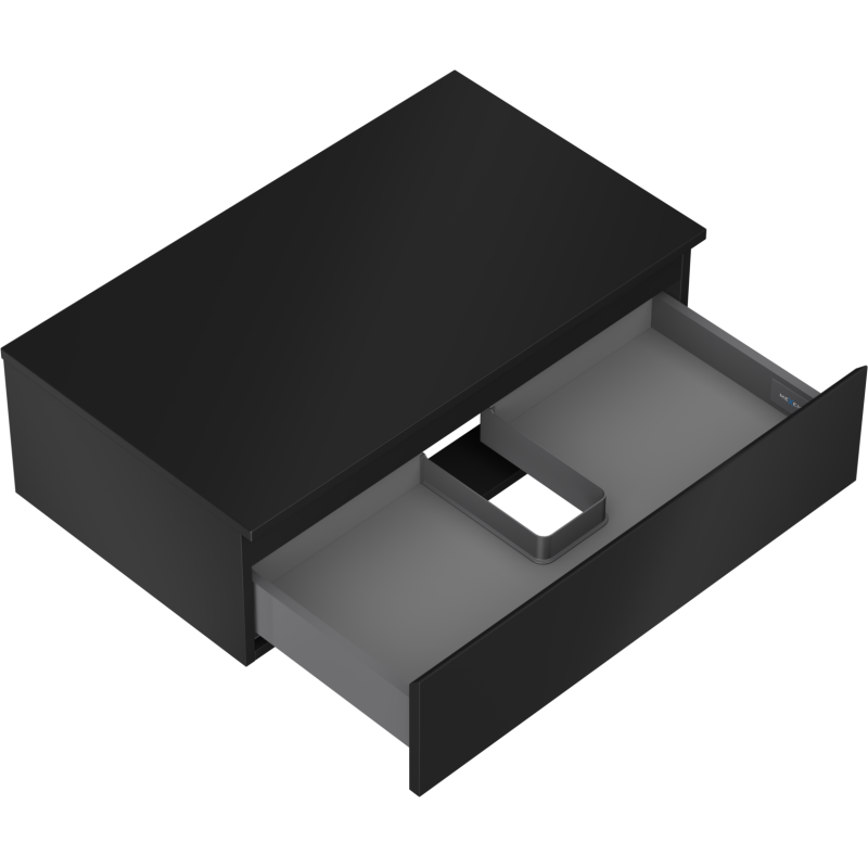 Mexen Orio kúpeľňová skrinka pod umývadlo 80 cm s doskou, 1 zásuvka, čierna matná - 91A10-08023-1-BFC71