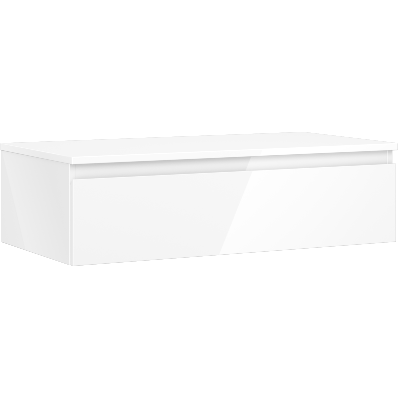 Mexen Orio skrinka pod umývadlo 90 cm s doskou, 1 zásuvka, biela lesklá - 91A10-09023-1-BFC00