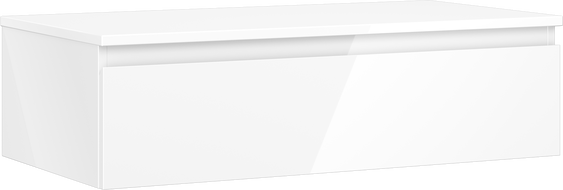 Mexen Orio skrinka pod umývadlo 90 cm s doskou, 1 zásuvka, biela lesklá - 91A10-09023-1-BFC00