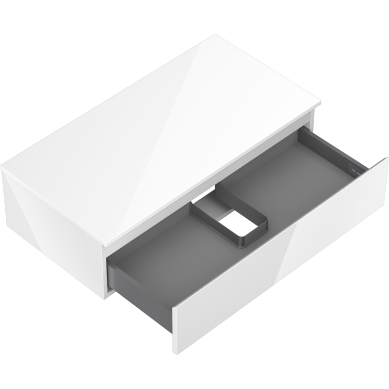 Mexen Orio skrinka pod umývadlo 90 cm s doskou, 1 zásuvka, biela lesklá - 91A10-09023-1-BFC00
