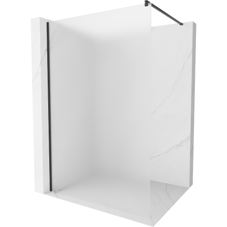 Mexen Kioto sprchová stena Walk-in 100 x 200 cm, matné sklo 8 mm, čierna - 800-100-101-70-30
