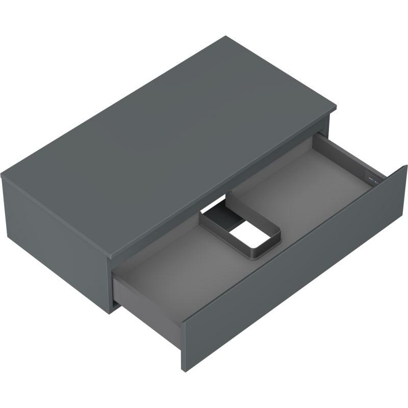 Mexen Orio kúpeľňová skrinka pod umývadlo 90 cm s doskou, 1 zásuvka, matný grafit - 91A10-09023-1-BFC66