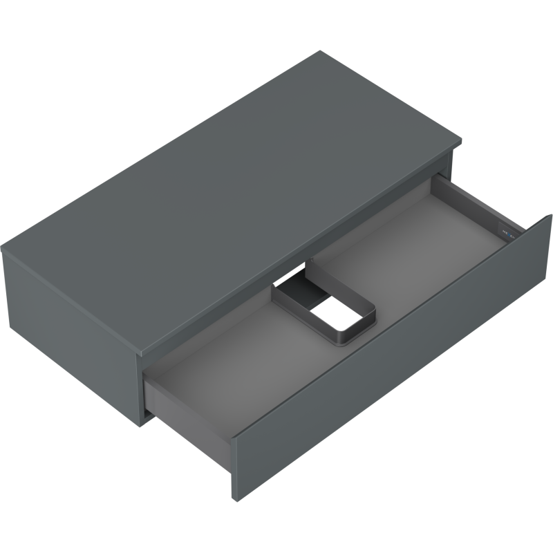 Mexen Orio kúpeľňová skrinka pod umývadlo 100 cm s doskou, 1 zásuvka, grafit mat - 91A10-10023-1-BFC66