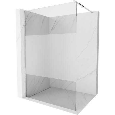 Mexen Kioto sprchová stena Walk-in 100 x 200 cm, transparentná/matná 8 mm, chróm - 800-100-101-01-35