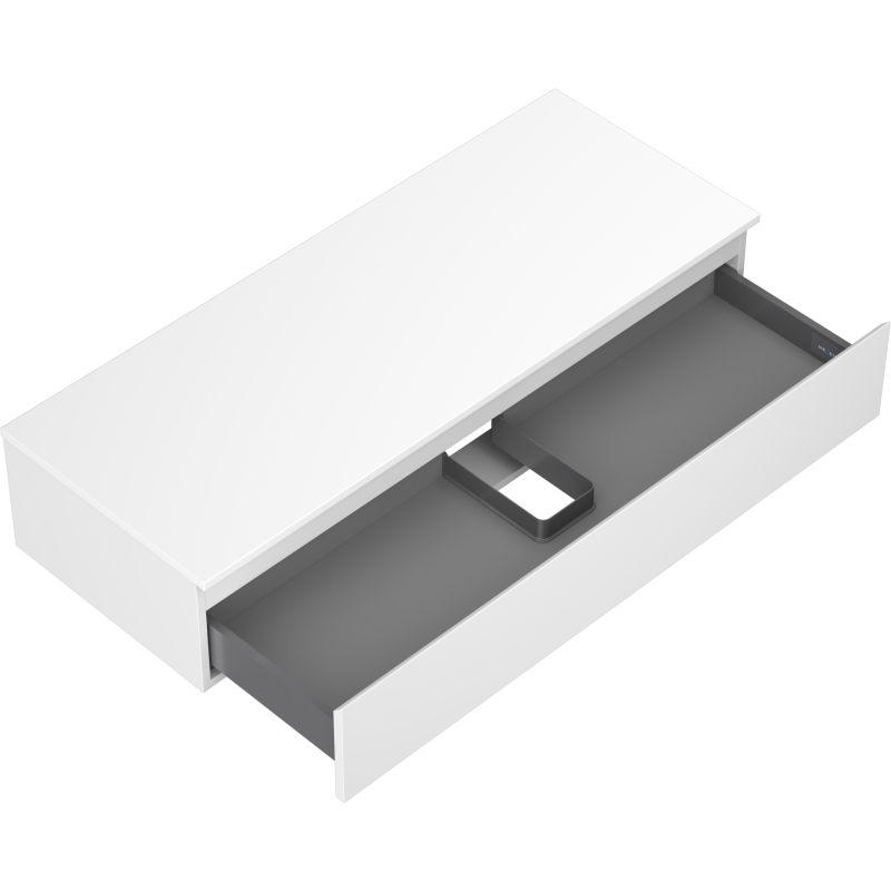 Mexen Orio kúpeľňová skrinka pod umývadlo 120 cm s doskou, 1 zásuvka, biela matná - 91A10-12023-1-BFC01