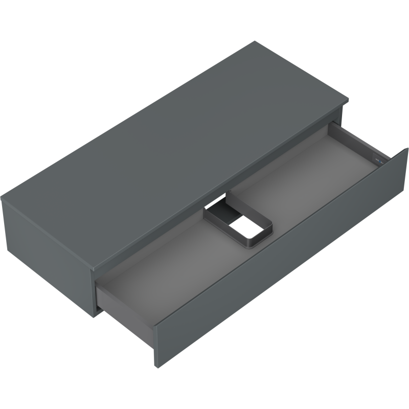 Mexen Orio kúpeľňová skrinka pod umývadlo 120 cm s doskou, 1 zásuvka, grafit mat - 91A10-12023-1-BFC66