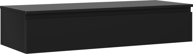 Mexen Orio kúpeľňová skrinka pod umývadlo 120 cm s doskou, 1 zásuvka, čierna mat - 91A10-12023-1-BFC71