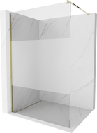 Mexen Kioto sprchová stena Walk-in 80 x 200 cm, transparentná/matná 8 mm, zlatá - 800-080-101-50-35
