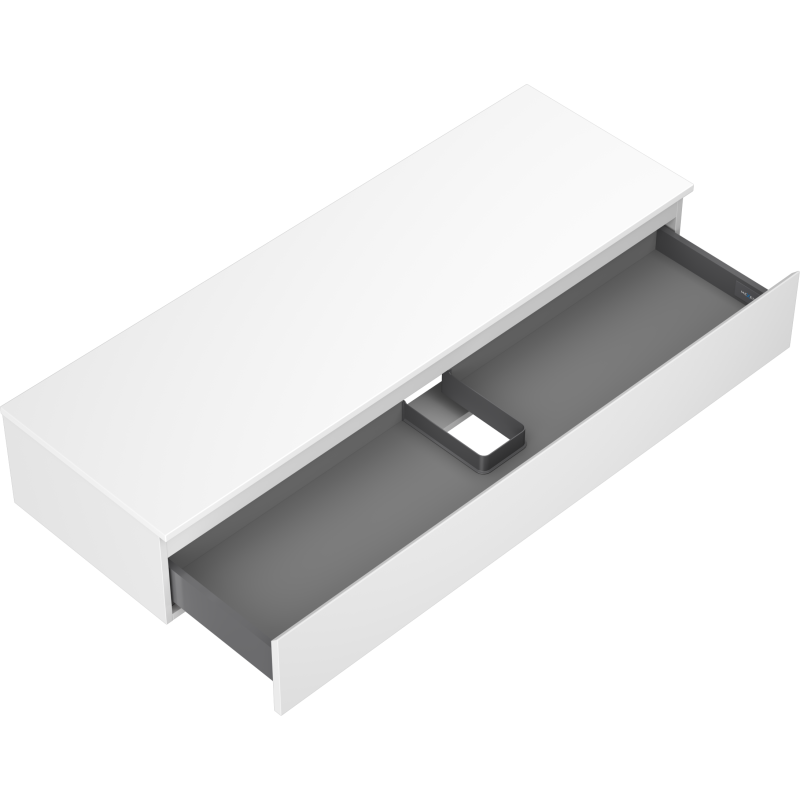 Mexen Orio kúpeľňová skrinka pod umývadlo 140 cm s doskou, 1 zásuvka, biela matná - 91A10-14023-1-BFC01