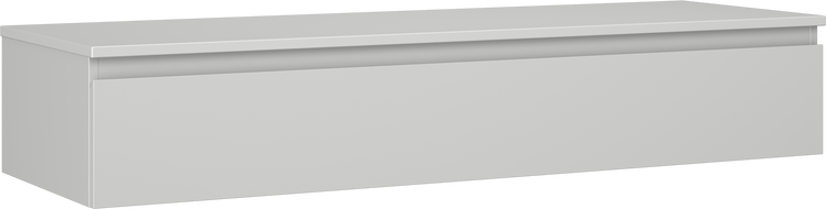 Mexen Orio kúpeľňová skrinka pod umývadlo 140 cm s doskou, 1 zásuvka, šedá matná - 91A10-14023-1-BFC62