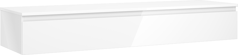 Mexen Orio kúpeľňová skrinka pod umývadlo 160 cm s doskou, 1 zásuvka, biely lesk - 91A10-16023-1-BFC00