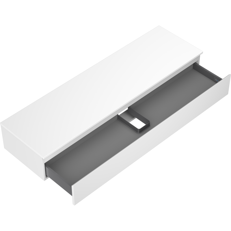 Mexen Orio kúpeľňová skrinka pod umývadlo 160 cm s doskou, 1 zásuvka, biela matná - 91A10-16023-1-BFC01