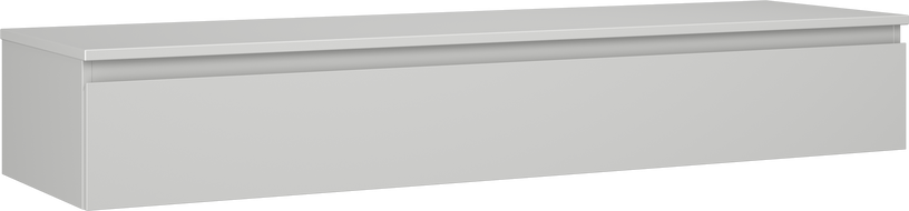 Mexen Orio kúpeľňová skrinka pod umývadlo 160 cm s doskou, 1 zásuvka, sivá matná - 91A10-16023-1-BFC62