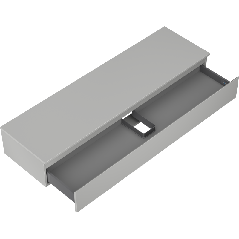 Mexen Orio kúpeľňová skrinka pod umývadlo 160 cm s doskou, 1 zásuvka, sivá matná - 91A10-16023-1-BFC62