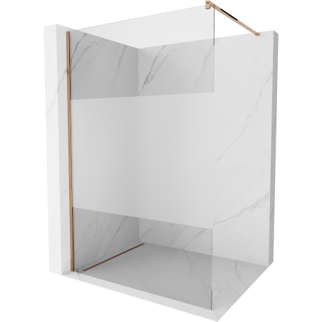 Mexen Kioto Sprchová stena Walk-in 100 x 200 cm, transparent/ľadová 8 mm, ružové zlato - 800-100-101-60-35