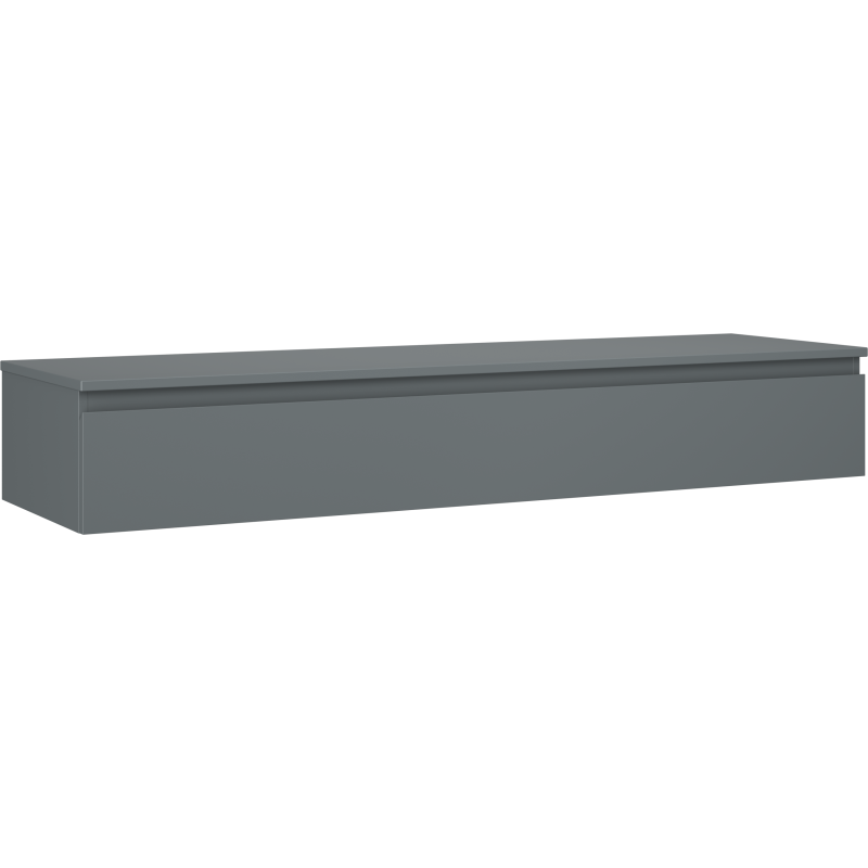Mexen Orio kúpeľňová skrinka pod umývadlo 160 cm s doskou, 1 zásuvka, matná grafitová - 91A10-16023-1-BFC66