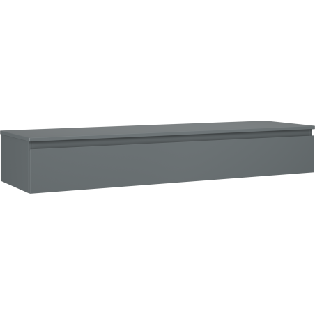 Mexen Orio kúpeľňová skrinka pod umývadlo 160 cm s doskou, 1 zásuvka, matná grafitová - 91A10-16023-1-BFC66