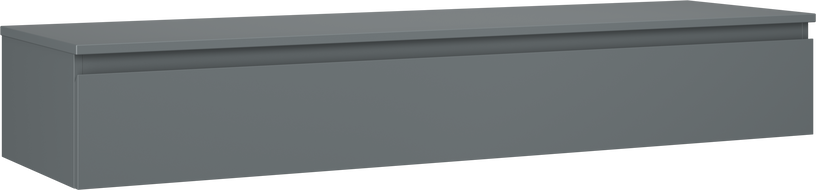 Mexen Orio kúpeľňová skrinka pod umývadlo 160 cm s doskou, 1 zásuvka, matná grafitová - 91A10-16023-1-BFC66