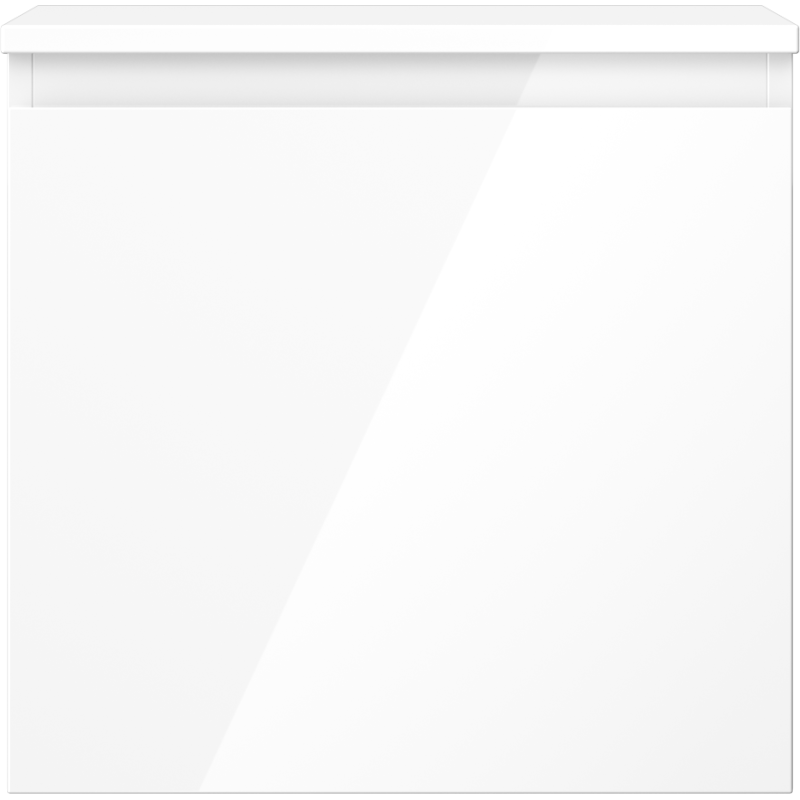 Mexen Orio kúpeľňová skrinka pod umývadlo 50 cm s doskou, 1 zásuvka, biela lesklá - 91A10-05047-1-BFC00