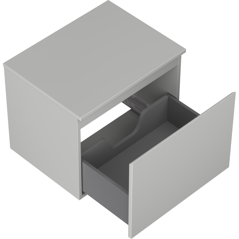 Mexen Orio kúpeľňová skrinka pod umývadlo 60 cm s doskou, 1 zásuvka, sivá matná - 91A10-06047-1-BFC62