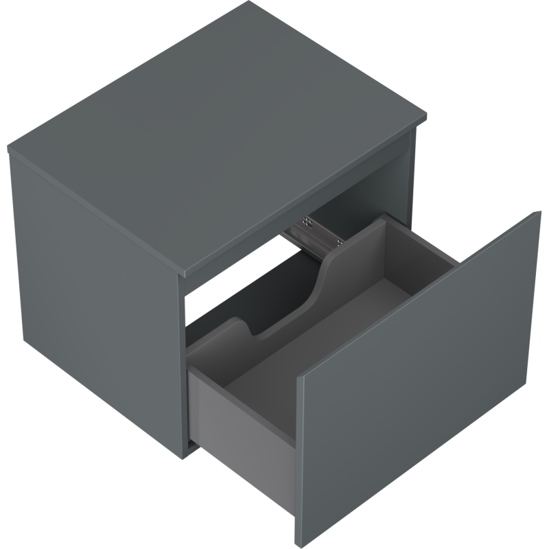 Mexen Orio kúpeľňová skrinka pod umývadlo 60 cm s doskou, 1 zásuvka, grafit mat - 91A10-06047-1-BFC66