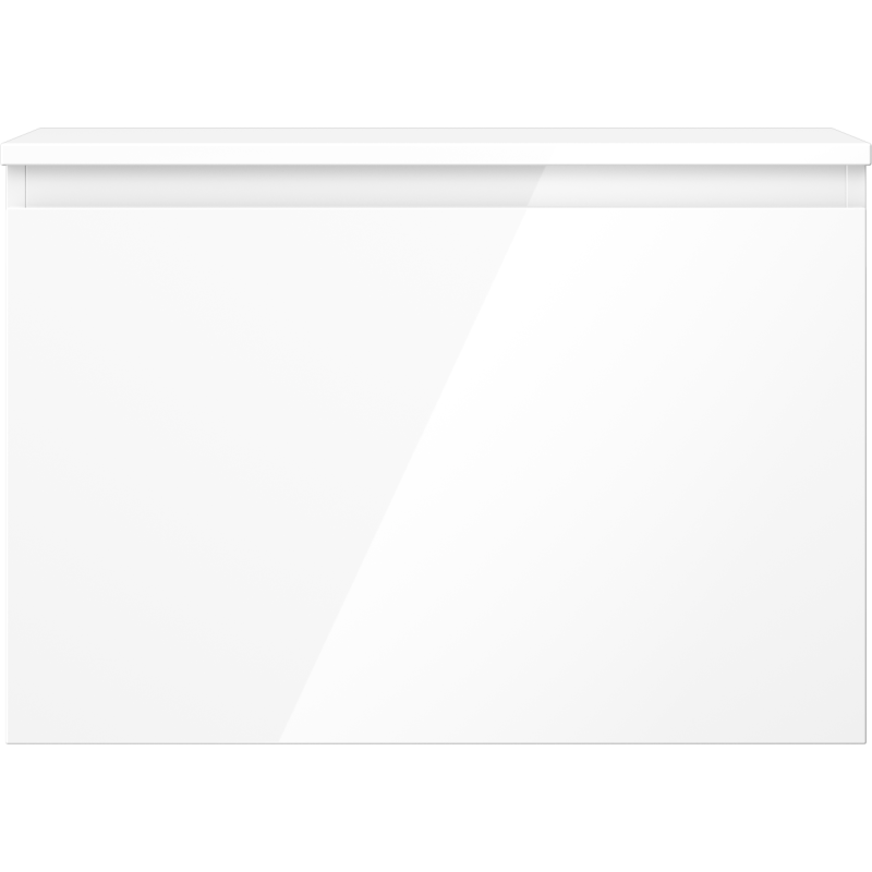 Mexen Orio kúpeľňová skrinka pod umývadlo 70 cm s doskou, 1 zásuvka, biely lesk - 91A10-07047-1-BFC00