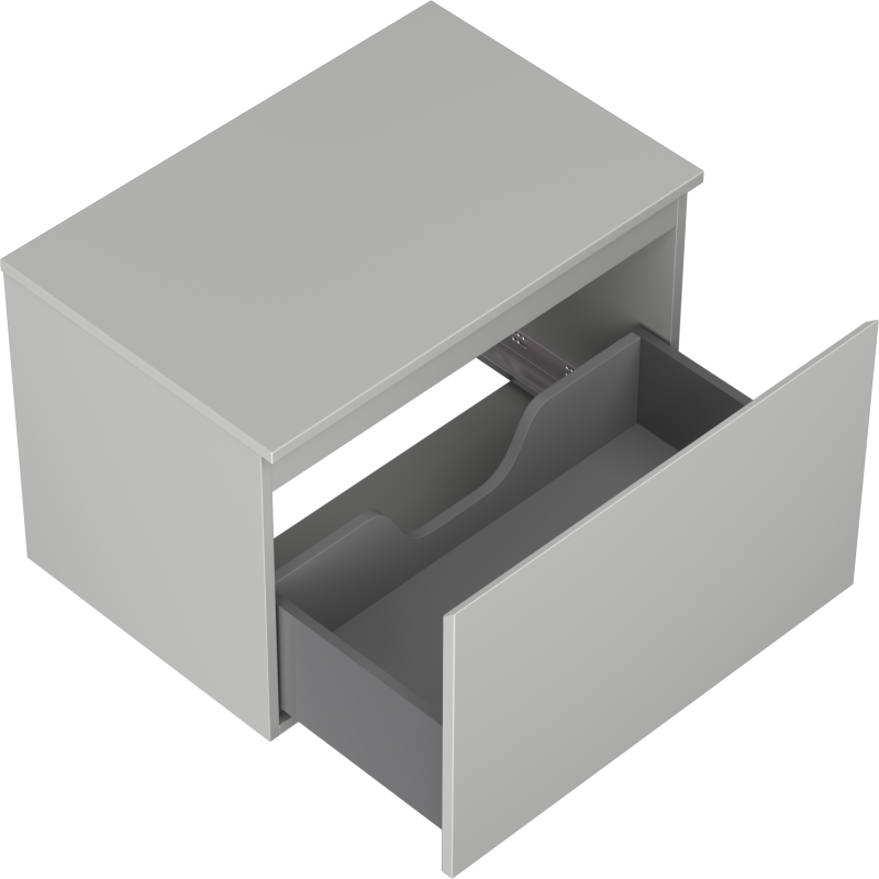 Mexen Orio kúpeľňová skrinka pod umývadlo 70 cm s doskou, 1 zásuvka, sivá matná - 91A10-07047-1-BFC62