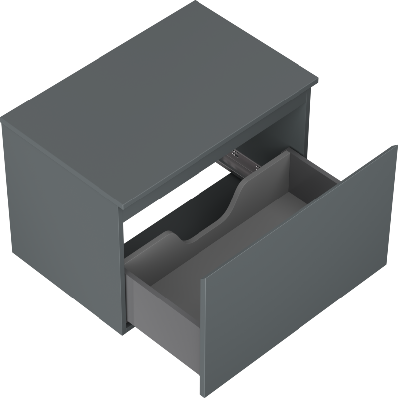 Mexen Orio kúpeľňová skrinka pod umývadlo 70 cm s doskou, 1 zásuvka, grafit mat - 91A10-07047-1-BFC66