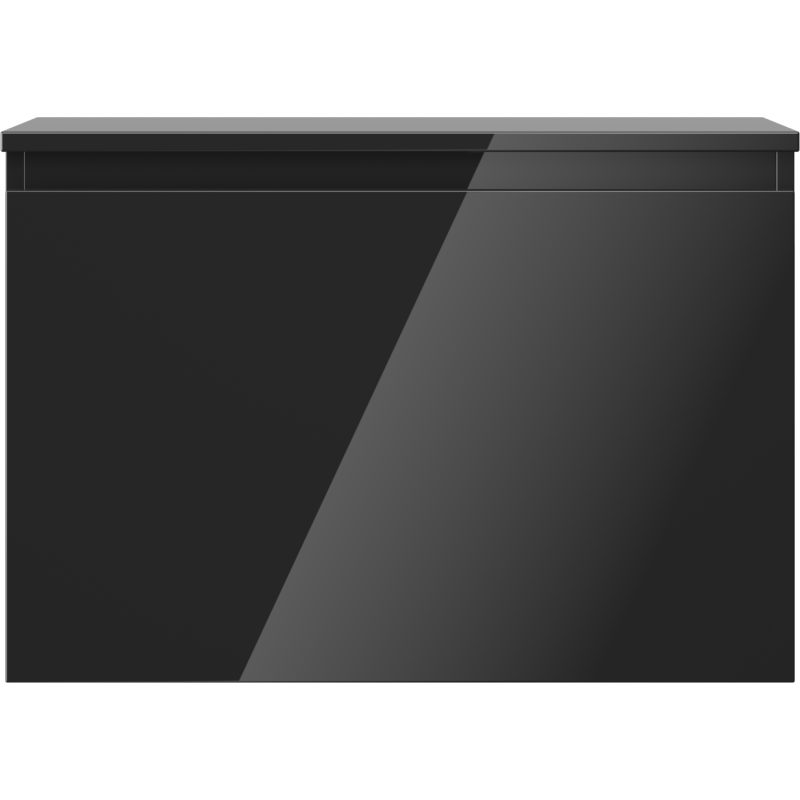Mexen Orio kúpeľňová skrinka pod umývadlo 70 cm so stolovou doskou, 1 zásuvka, čierny lesk - 91A10-07047-1-BFC70