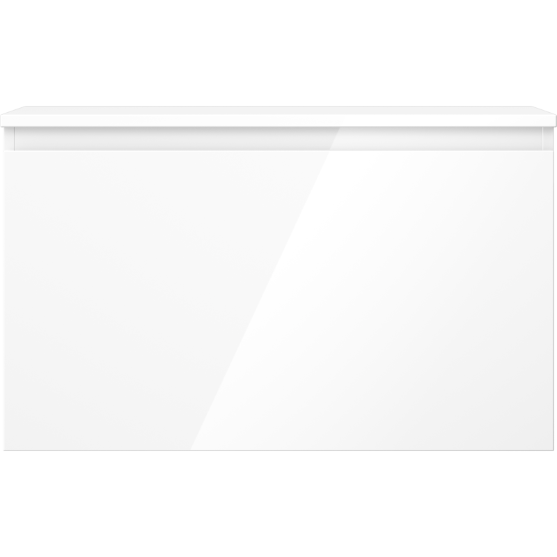 Mexen Orio kúpeľňová skrinka pod umývadlo 80 cm s doskou, 1 zásuvka, biela lesk - 91A10-08047-1-BFC00