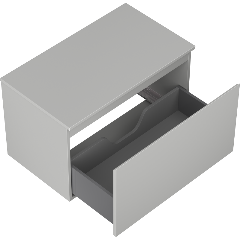 Mexen Orio kúpeľňová skrinka pod umývadlo 80 cm s doskou, 1 zásuvka, sivá matná - 91A10-08047-1-BFC62