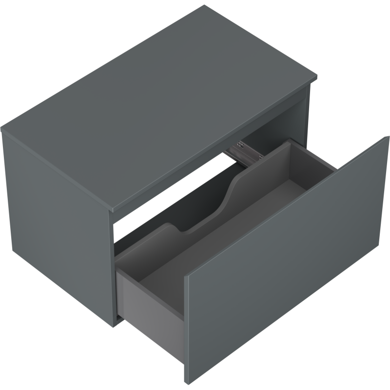 Mexen Orio kúpeľňová skrinka pod umývadlo 80 cm s doskou, 1 zásuvka, grafitová matná - 91A10-08047-1-BFC66