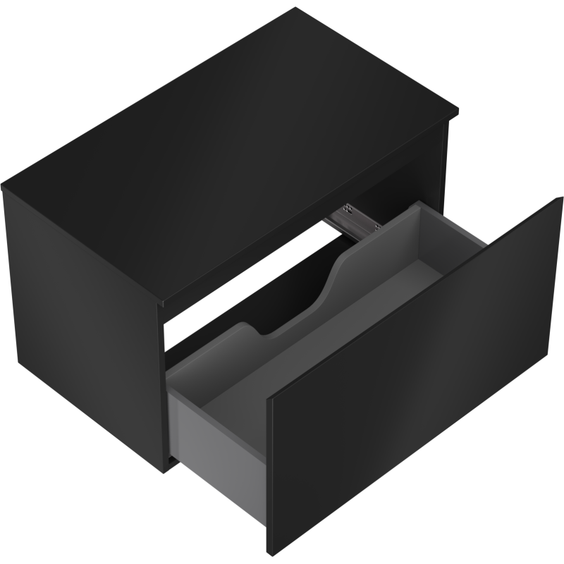 Mexen Orio kúpeľňová skrinka pod umývadlo 80 cm s doskou, 1 zásuvka, čierna matná - 91A10-08047-1-BFC71