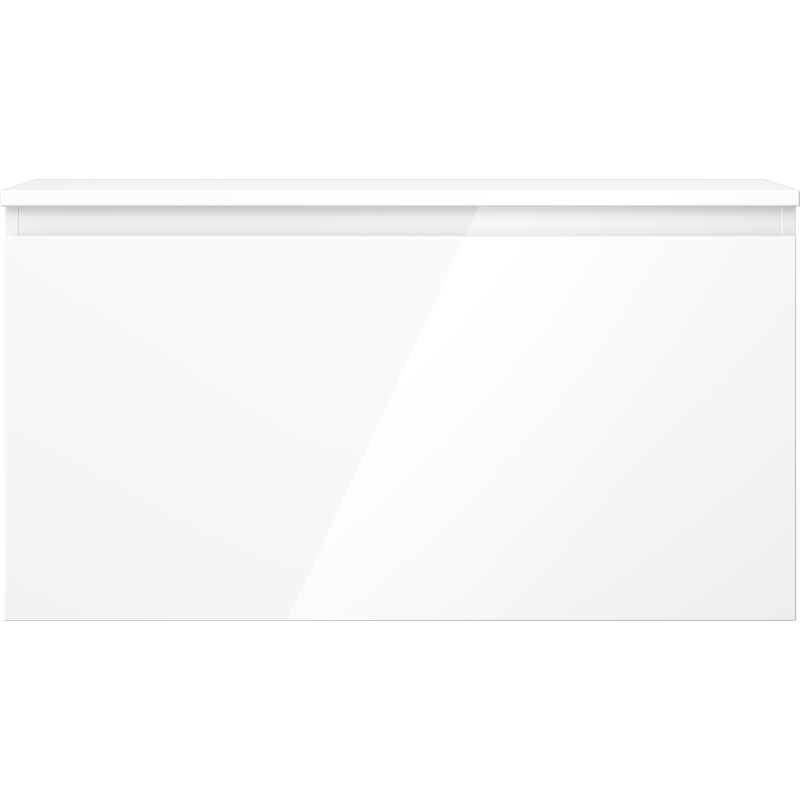 Mexen Orio kúpeľňová skrinka pod umývadlo 90 cm s doskou, 1 zásuvka, biela lesklá - 91A10-09047-1-BFC00