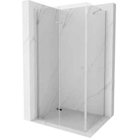 Mexen Lima skladací sprchovací kút 75 x 100 cm, transparentný, chróm - 856-075-100-01-00