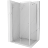 Mexen Lima skladací sprchovací kút 75 x 100 cm, transparentný, chróm - 856-075-100-01-00