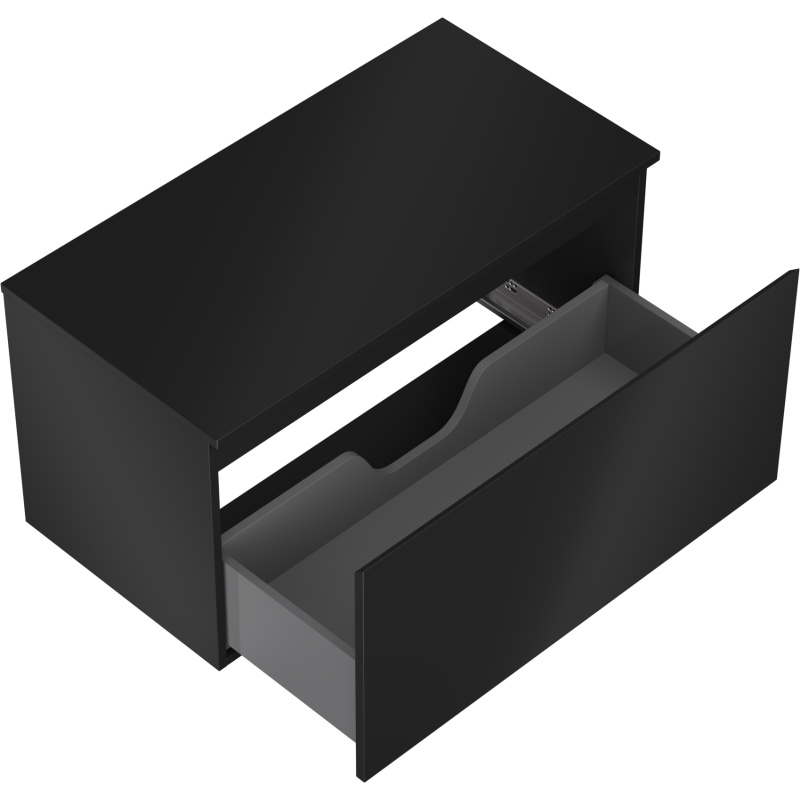 Mexen Orio kúpeľňová skrinka pod umývadlo 90 cm s doskou, 1 zásuvka, čierna matná - 91A10-09047-1-BFC71