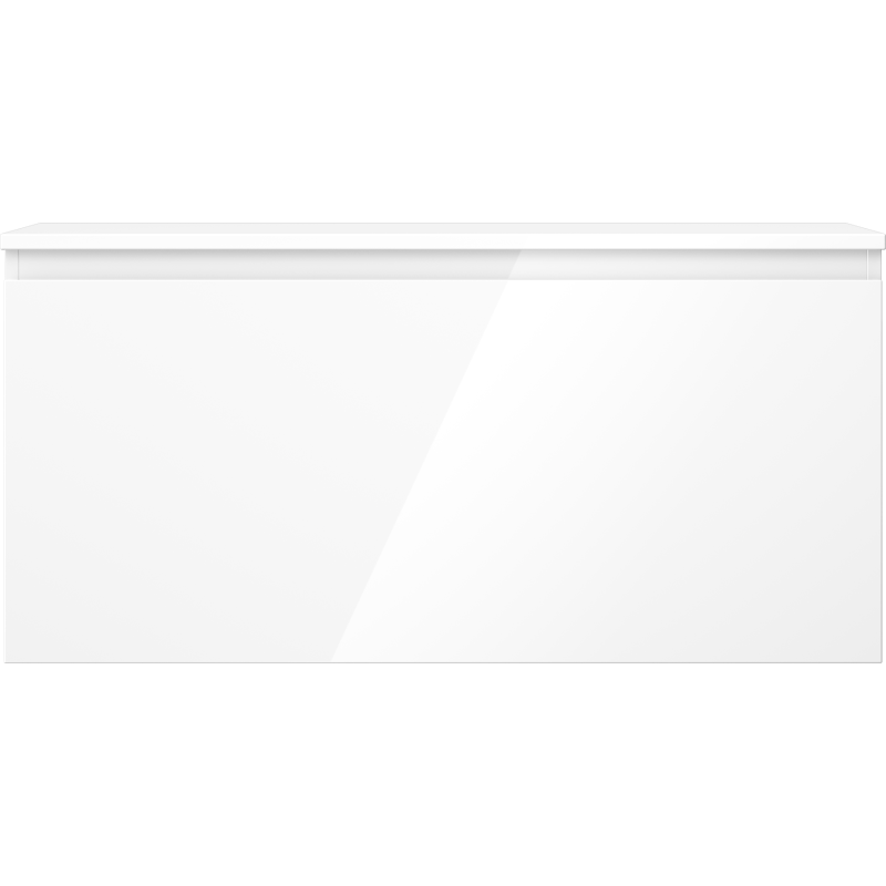 Mexen Orio kúpeľňová skrinka pod umývadlo 100 cm s doskou, 1 zásuvka, biely lesk - 91A10-10047-1-BFC00