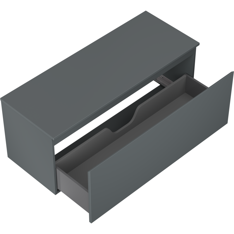 Mexen Orio kúpeľňová skrinka pod umývadlo 120 cm s doskou, 1 zásuvka, grafit mat - 91A10-12047-1-BFC66