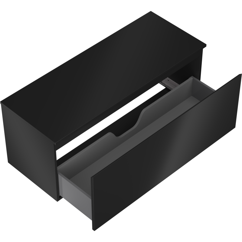 Mexen Orio kúpeľňová skrinka pod umývadlo 120 cm s doskou, 1 zásuvka, čierna matná - 91A10-12047-1-BFC71
