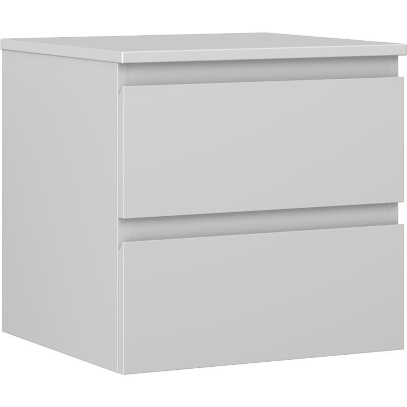 Mexen Orio kúpeľňová skrinka pod umývadlo 50 cm s doskou, 2 zásuvky, sivá matná - 91A10-05047-2-BFFC62