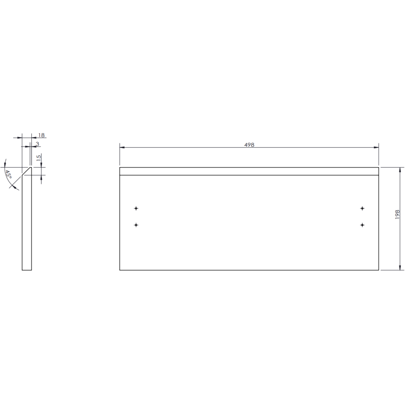 Mexen Orio kúpeľňová skrinka pod umývadlo 50 cm s doskou, 2 zásuvky, grafit mat - 91A10-05047-2-BFFC66