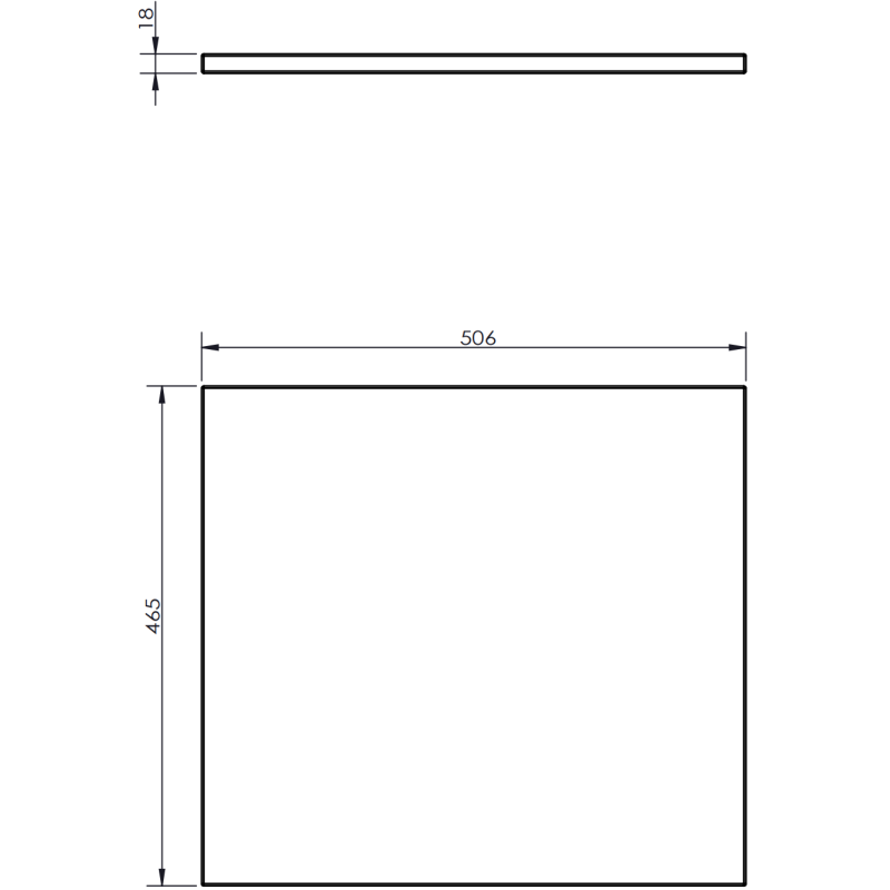 Mexen Orio kúpeľňová skrinka pod umývadlo 50 cm s doskou, 2 zásuvky, grafit mat - 91A10-05047-2-BFFC66