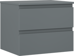 Mexen Orio kúpeľňová skrinka pod umývadlo 60 cm s pracovnou doskou, 2 zásuvky, matná grafitová - 91A10-06047-2-BFFC66