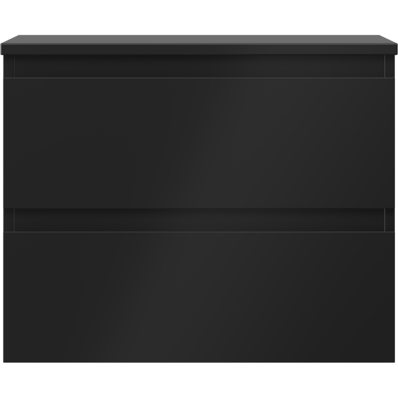 Mexen Orio kúpeľňová skrinka pod umývadlo 60 cm s doskou, 2 zásuvky, čierna matná - 91A10-06047-2-BFFC71